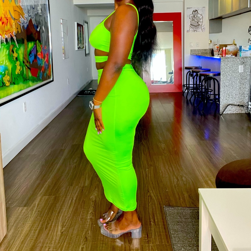 My Type Skirt Set- Neon Green